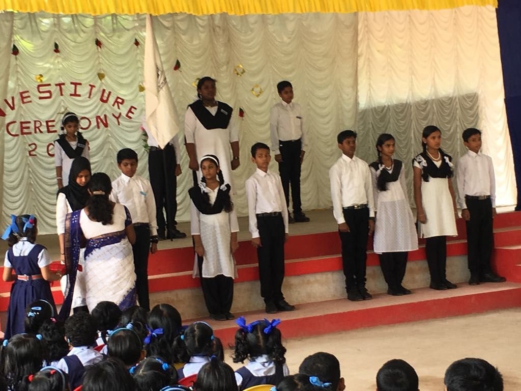Student leaders at the school investiture ceremony